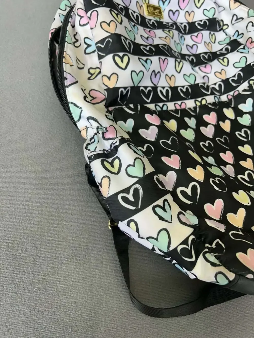 Luv Betsey by Betsey Johnson Pastel Hearts Pattern Backpack